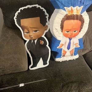 Boss baby yard sign and piñata